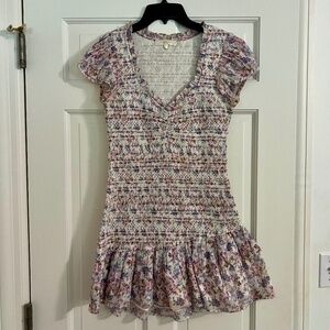 LoveShackFancy floral mini dress